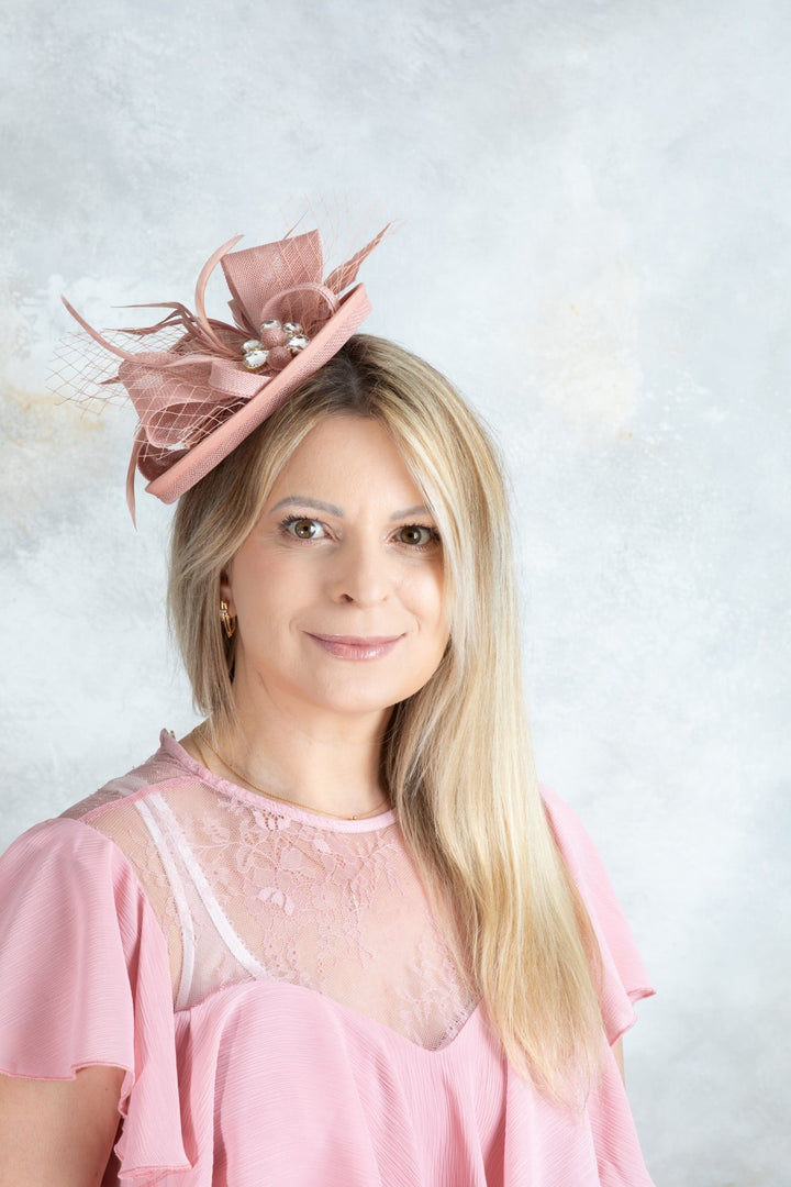 Blush Pink fascinator - OlhaHeadband