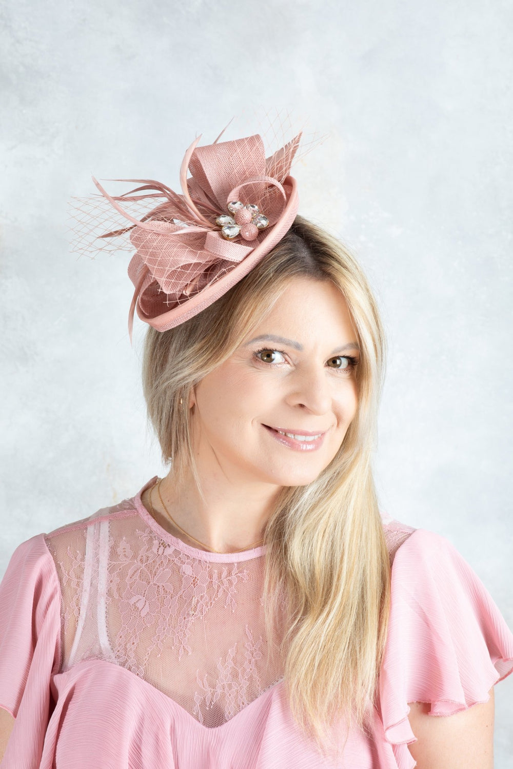 Blush Pink fascinator - OlhaHeadband