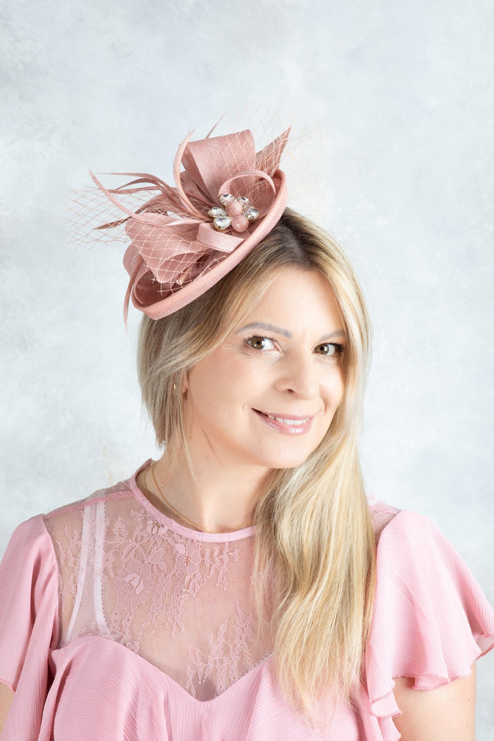 Blush Pink fascinator - OlhaHeadband