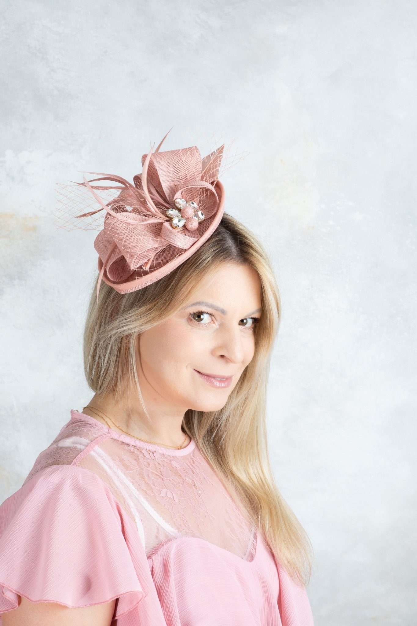 Blush Pink fascinator - OlhaHeadband