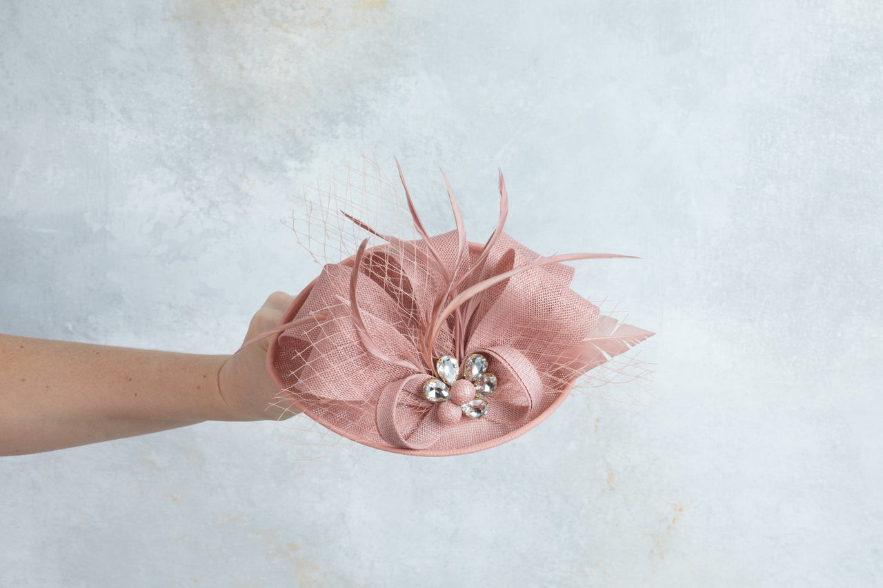 Blush Pink fascinator - OlhaHeadband