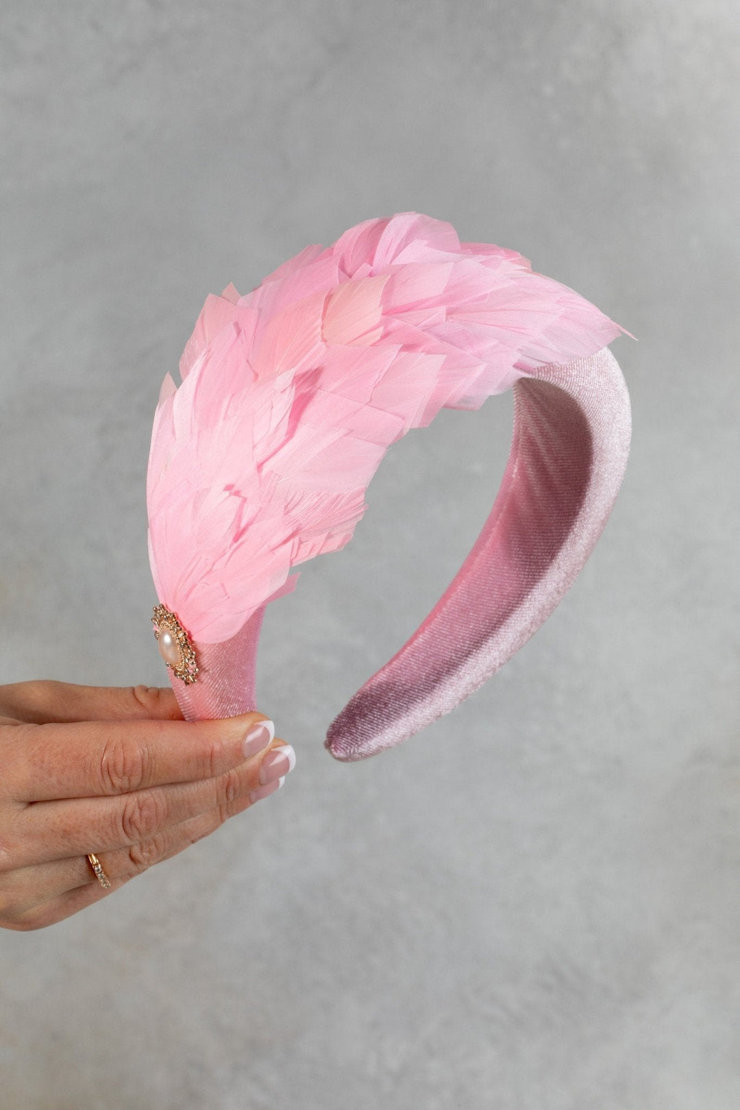 blush Pink Fascinator - OlhaHeadband