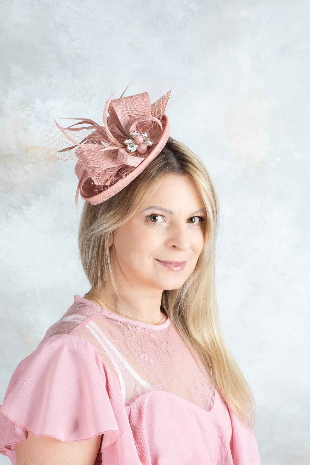 Blush Pink fascinator - OlhaHeadband