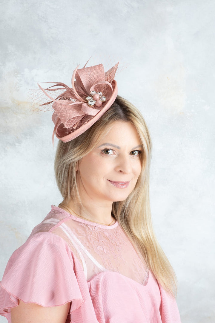 Blush Pink fascinator - OlhaHeadband