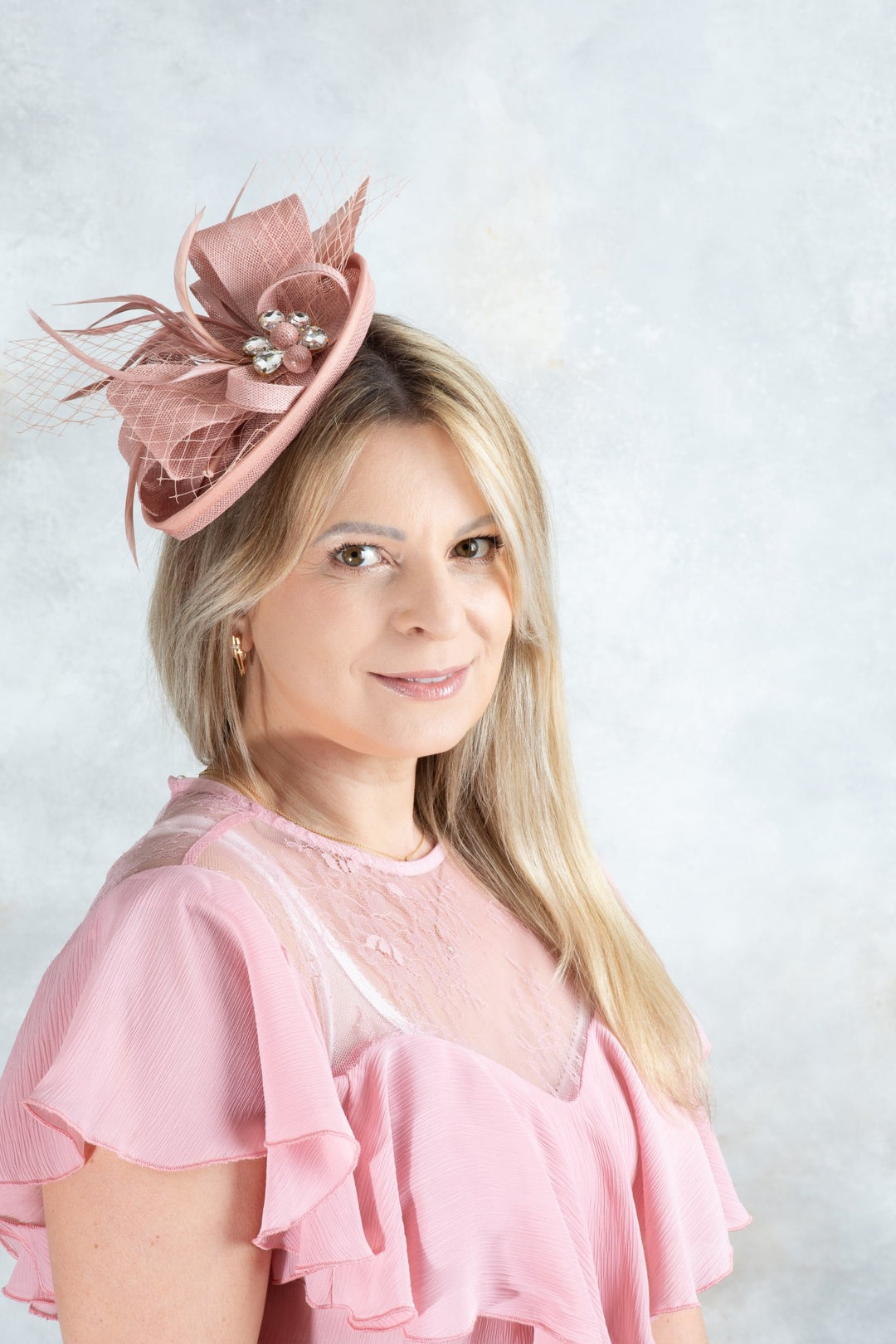 Blush Pink fascinator - OlhaHeadband