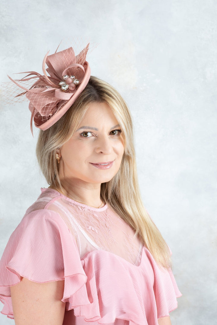 Blush Pink fascinator - OlhaHeadband