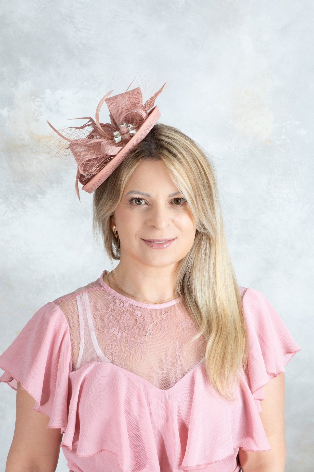 Blush Pink fascinator - OlhaHeadband