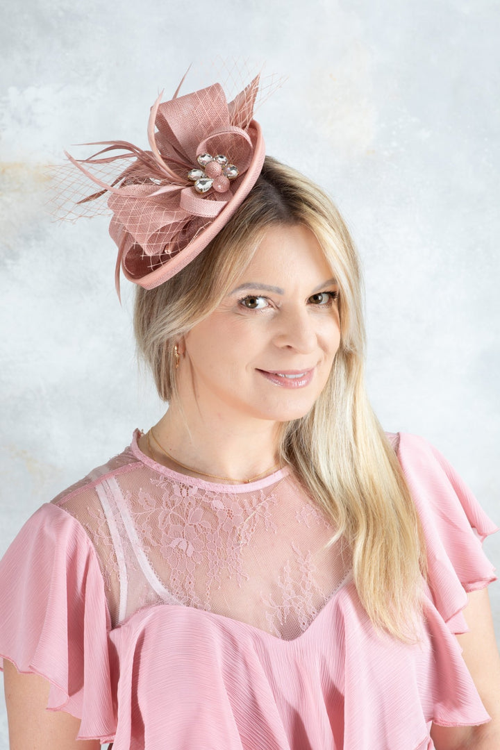 Blush Pink fascinator - OlhaHeadband
