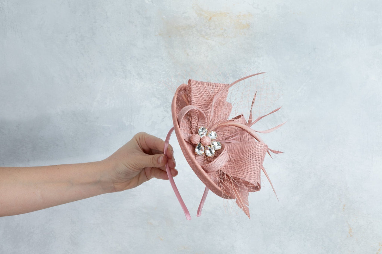 Blush Pink fascinator - OlhaHeadband
