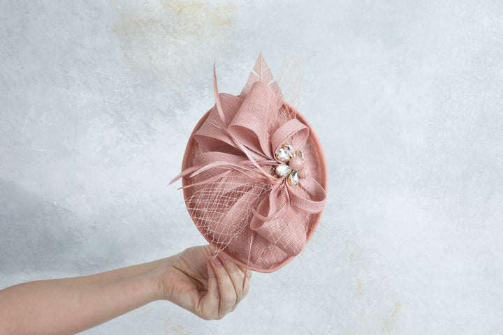 Blush Pink fascinator - OlhaHeadband