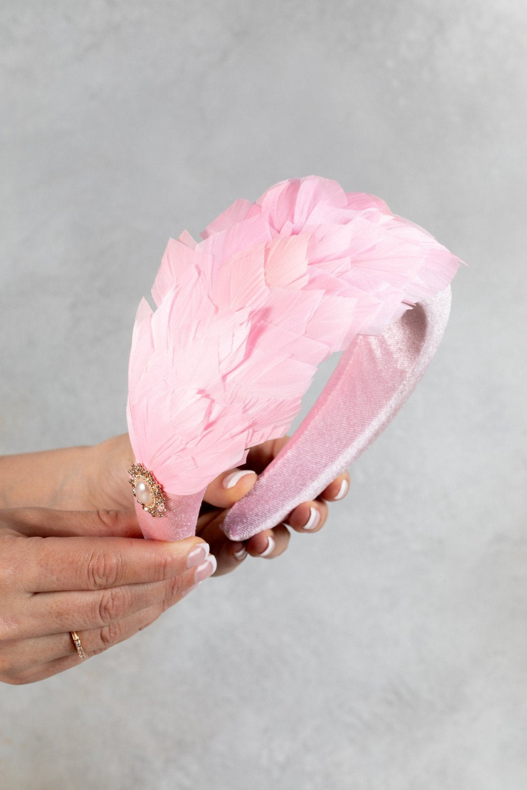 blush Pink Fascinator - OlhaHeadband