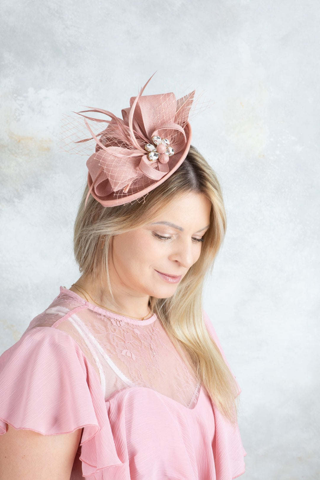 Blush Pink fascinator - OlhaHeadband
