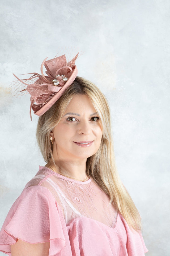 Blush Pink fascinator - OlhaHeadband