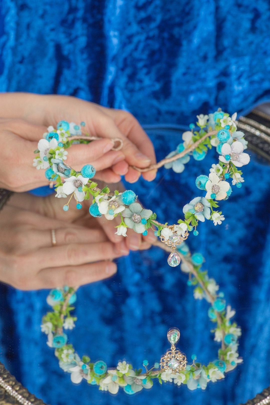 Elven Flower Headpiece Crown - Perfect for Weddings Parties - OlhaHeadband