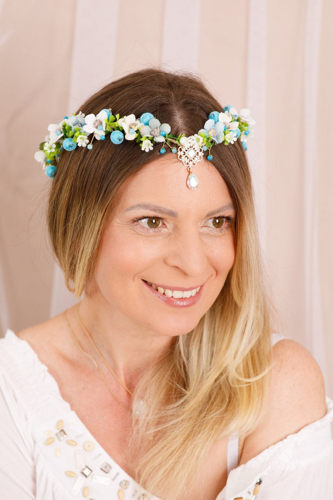 Elven Flower Headpiece Crown - Perfect for Weddings Parties - OlhaHeadband