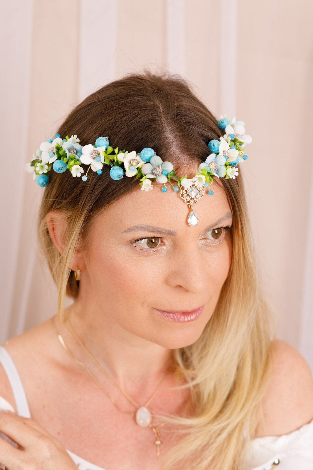 Elven Flower Headpiece Crown - Perfect for Weddings Parties - OlhaHeadband