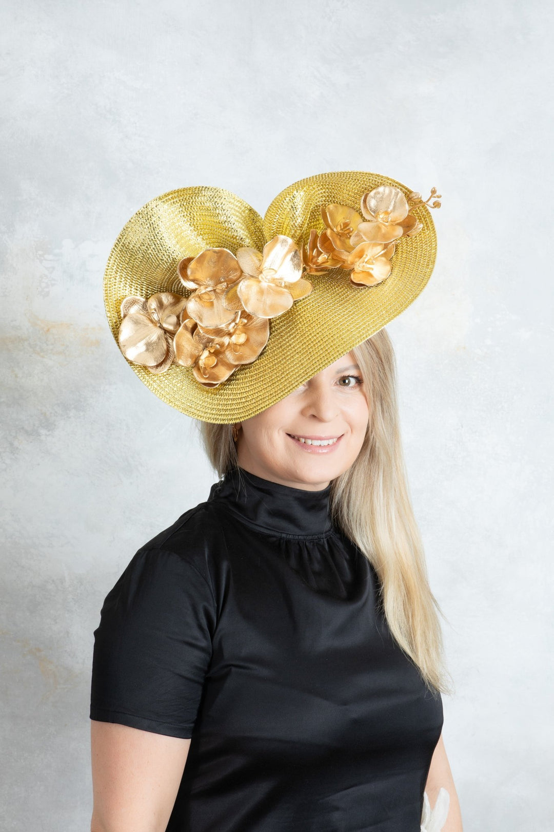 Gold Flower Fascinator - OlhaHeadband
