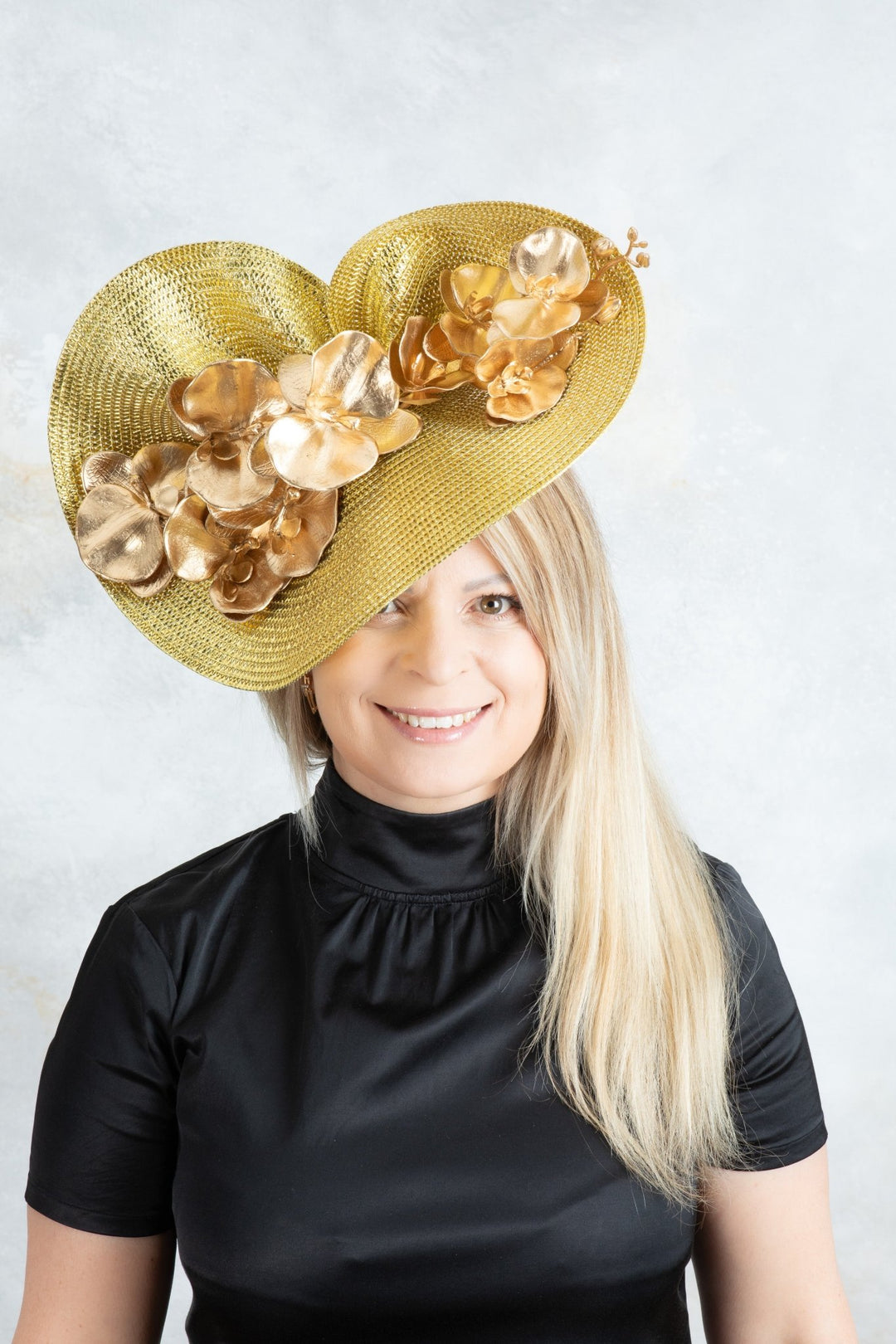 Gold Flower Fascinator - OlhaHeadband