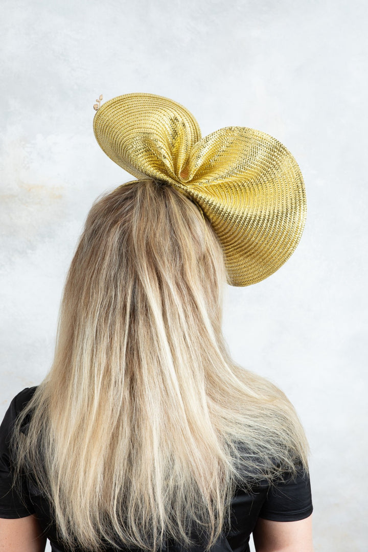 Gold Flower Fascinator - OlhaHeadband