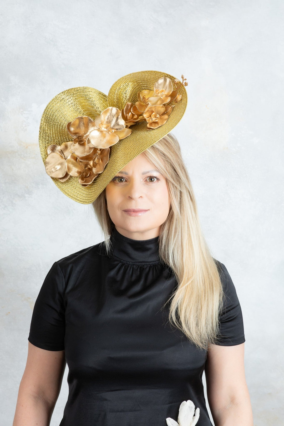 Gold Flower Fascinator - OlhaHeadband