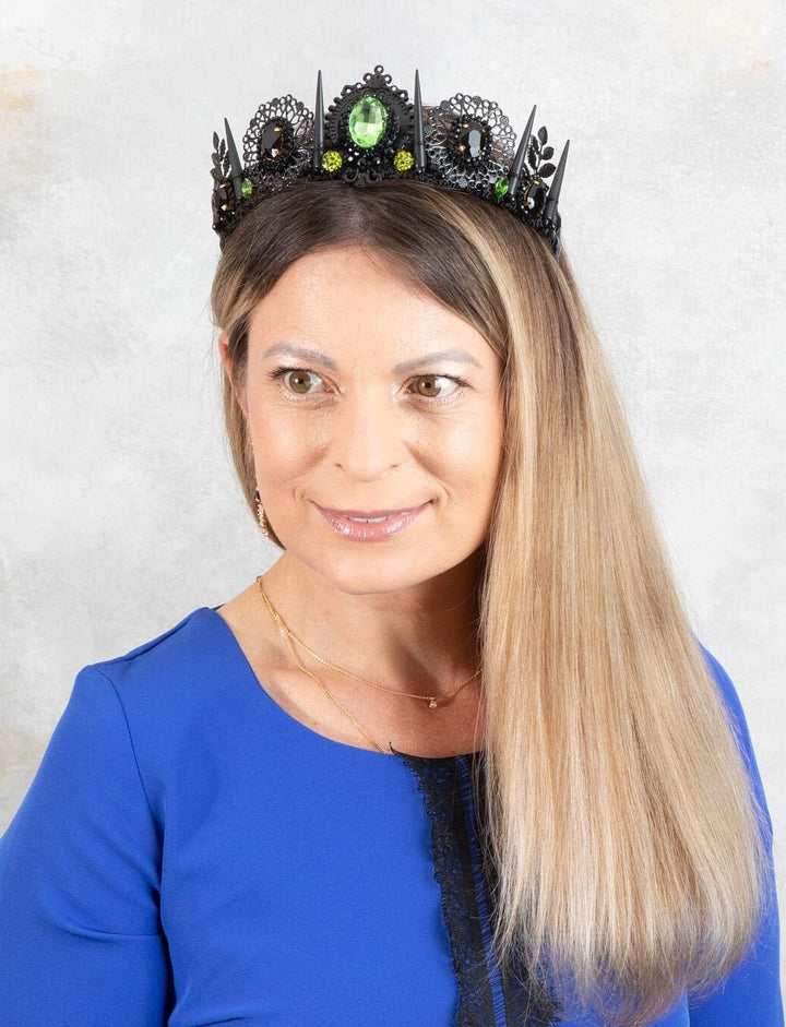 Gothic Tiara - Art Deco Baroque Crown with Spikes - OlhaHeadband