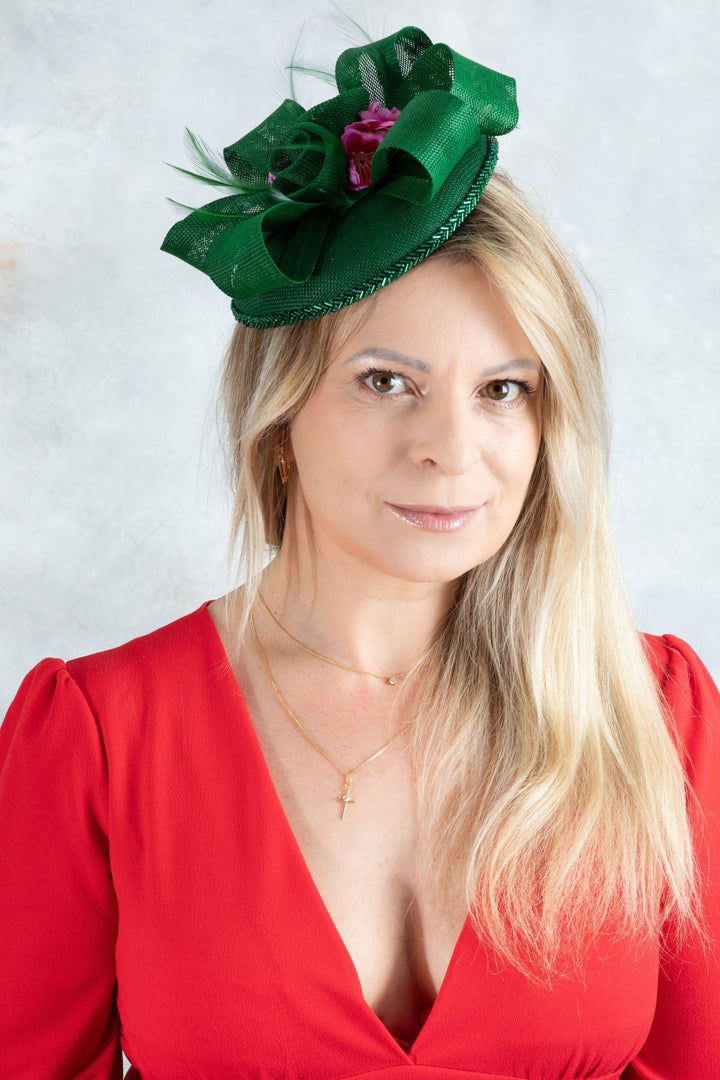 Green Fascinator - OlhaHeadband