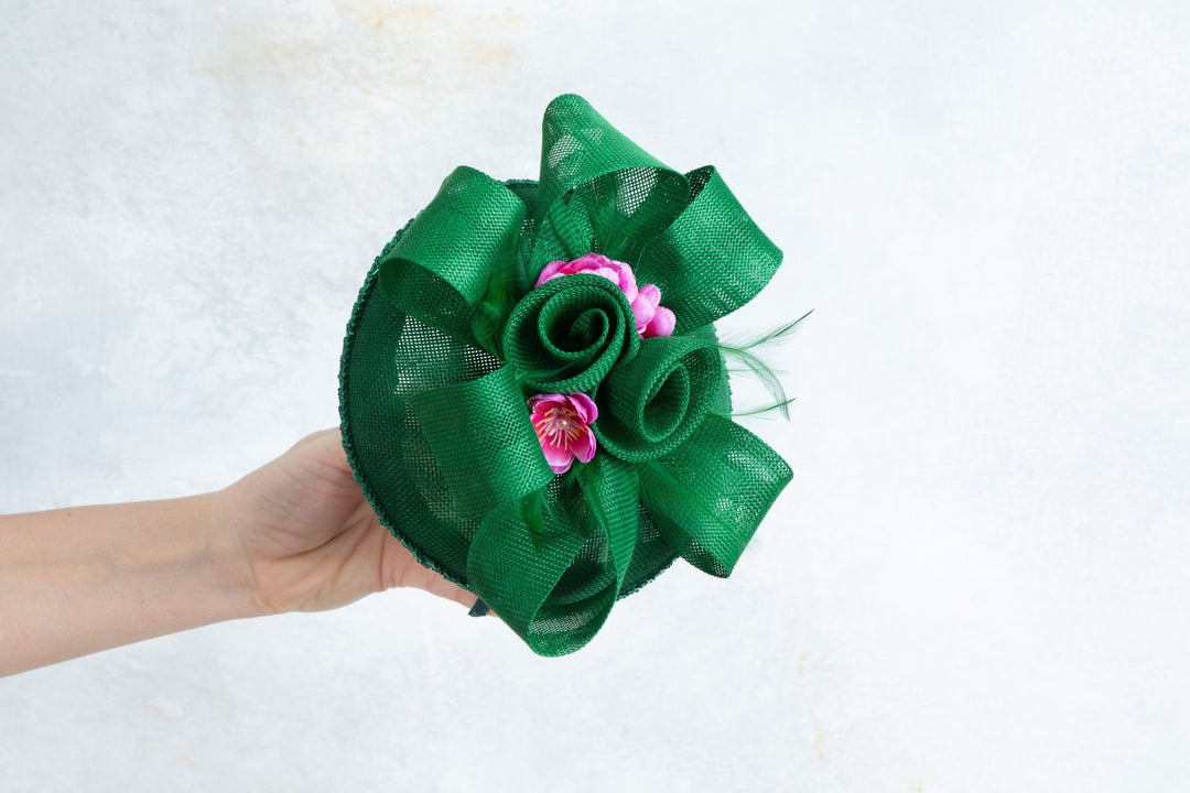 Green Fascinator - OlhaHeadband