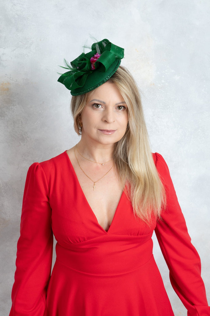 Green Fascinator - OlhaHeadband