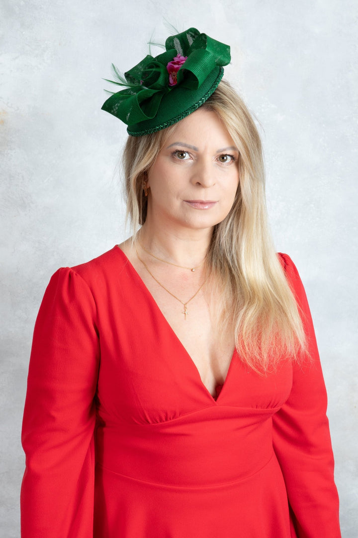 Green Fascinator - OlhaHeadband