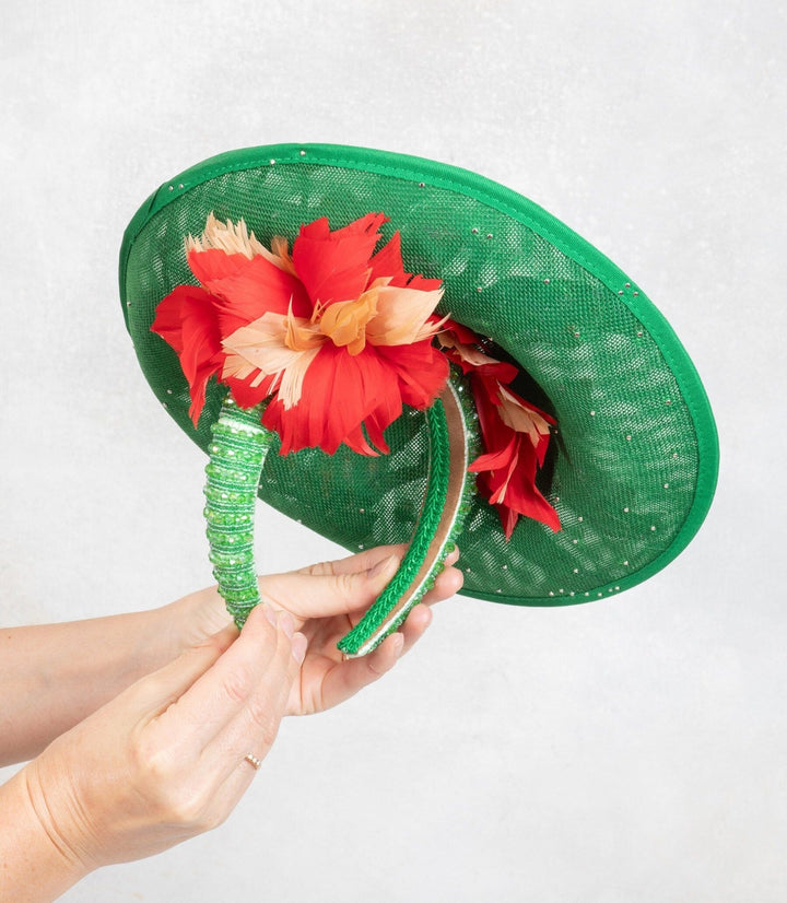 Green Fascinator - OlhaHeadband