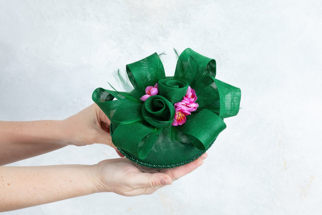 Green Fascinator - OlhaHeadband
