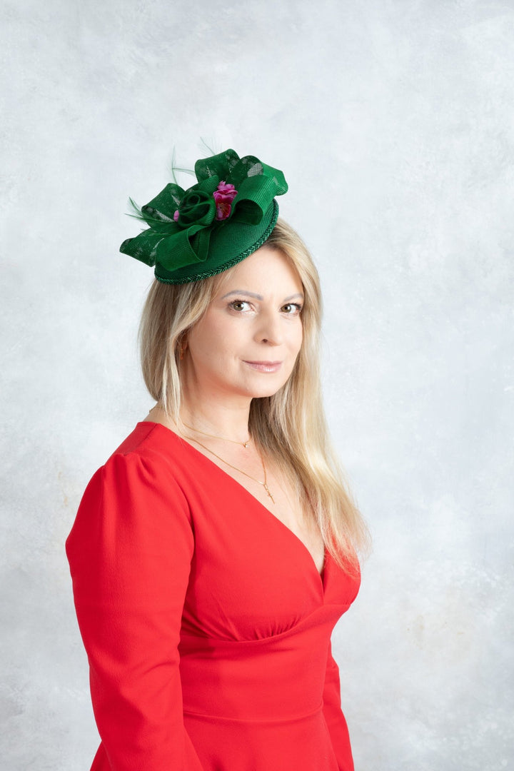 Green Fascinator - OlhaHeadband