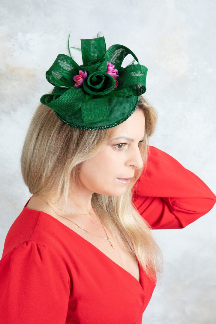 Green Fascinator - OlhaHeadband