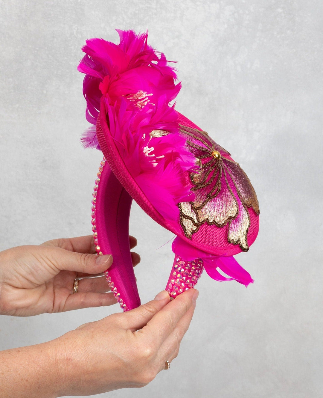 Hot Pink Fascinator - OlhaHeadband