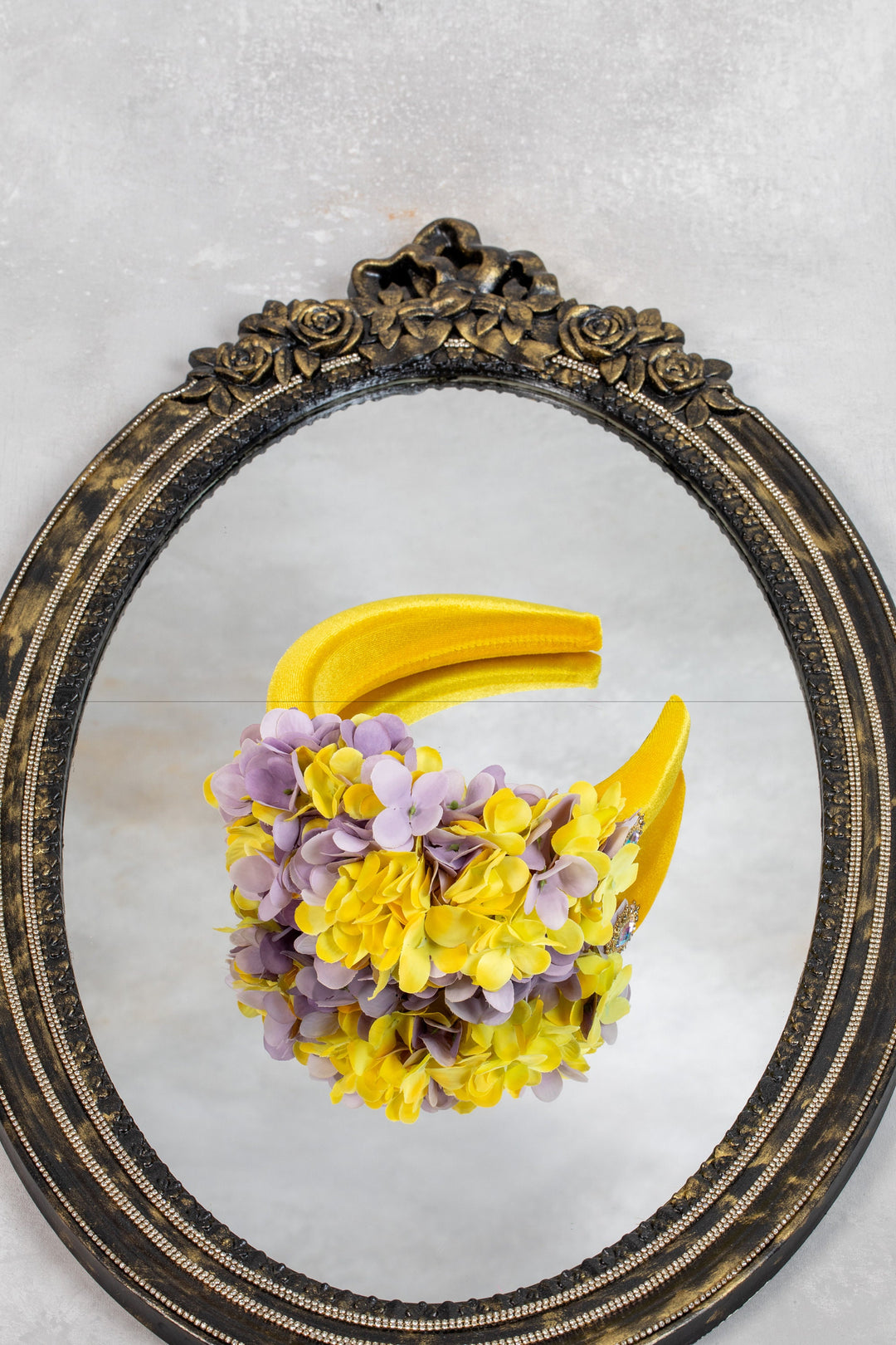 Purple & Yellow Floral Fascinator Headband (Lavender)