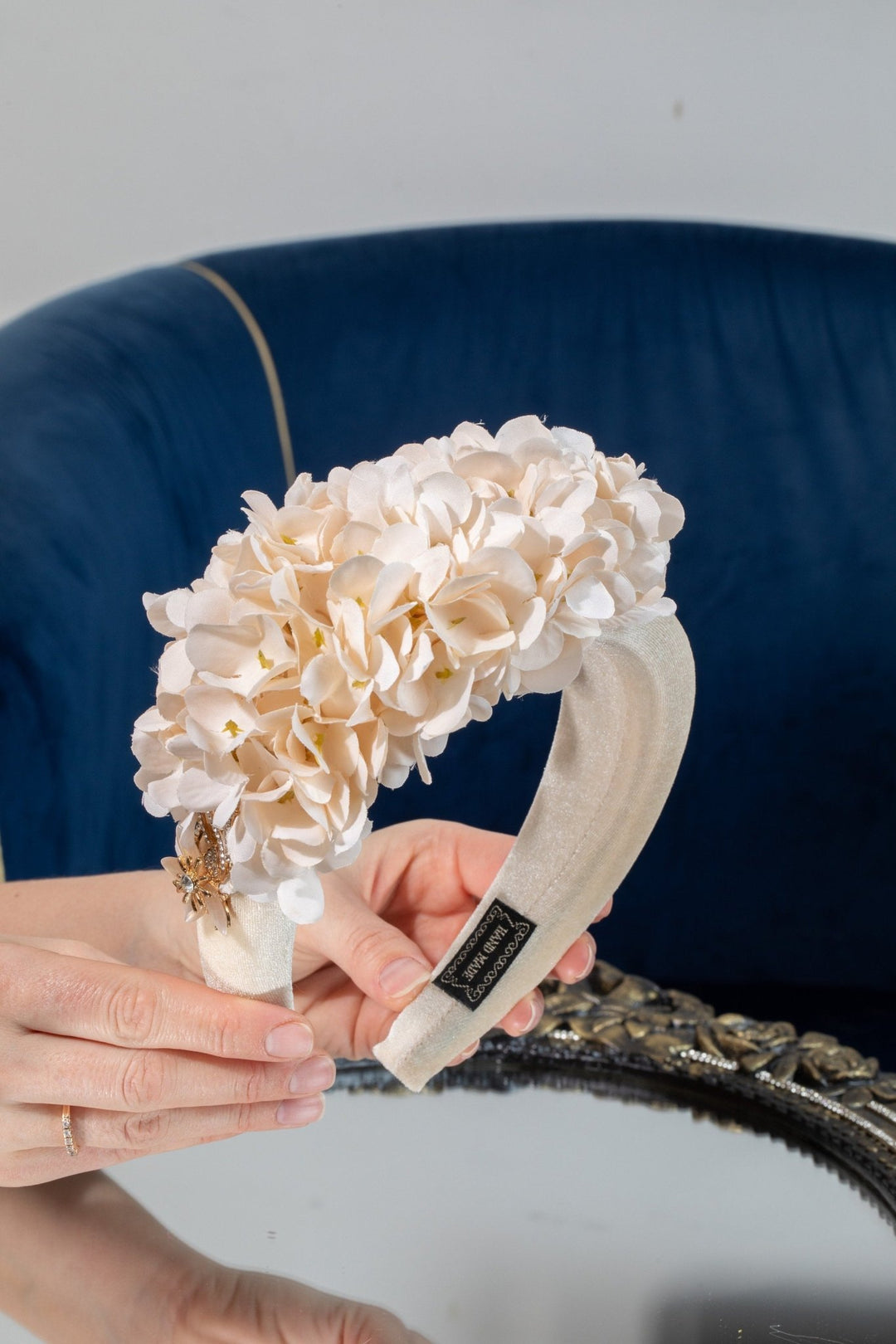 Ivory Flower Fascinator - OlhaHeadband