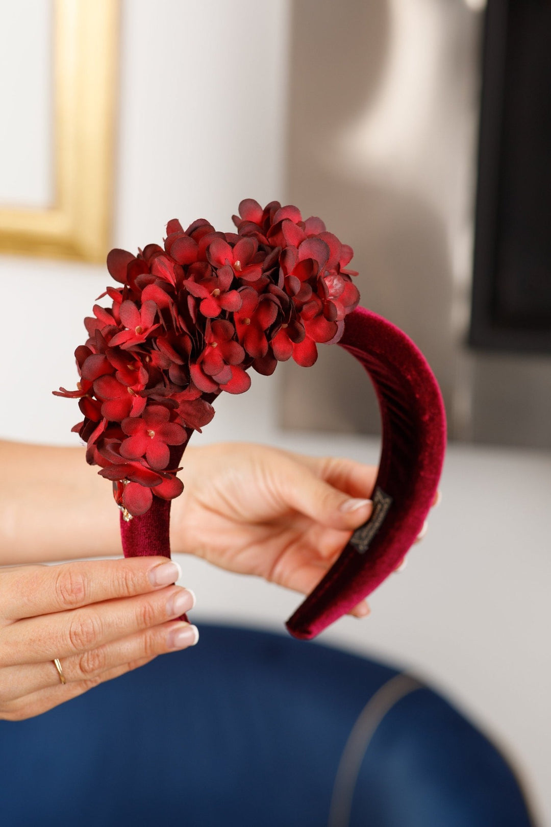 Kentucky Derby Fascinator burgundy - OlhaHeadband