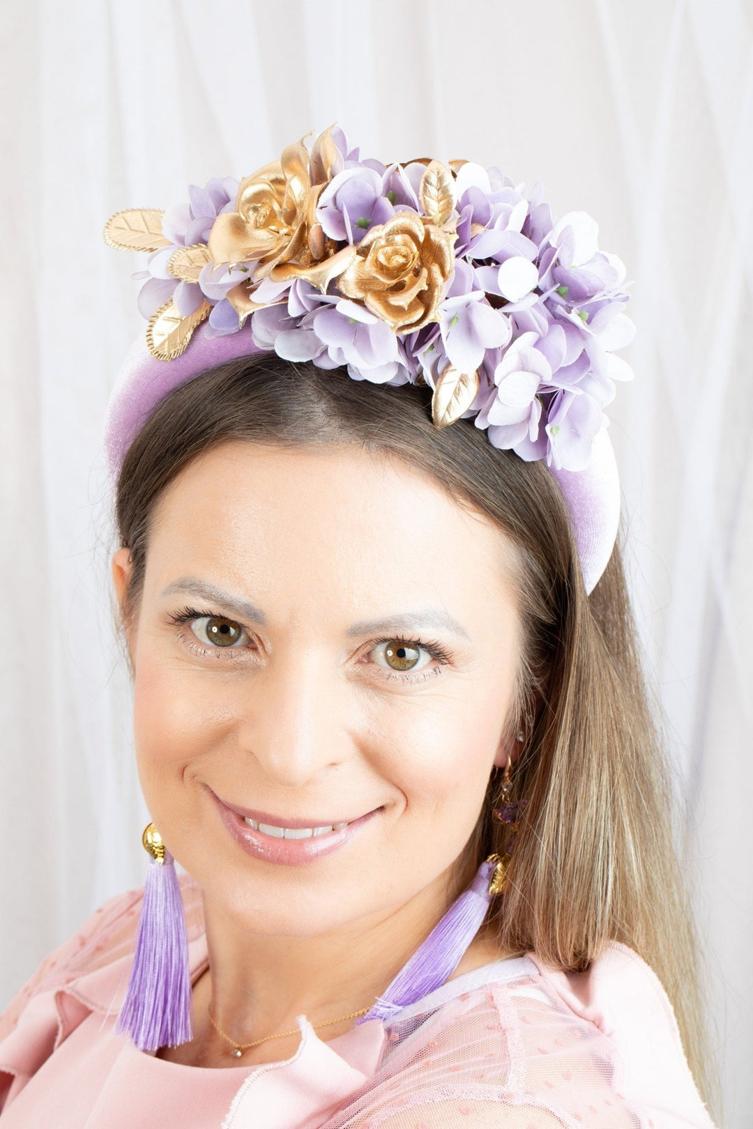 Lilac Lavender Padded Fascinator Headband - OlhaHeadband