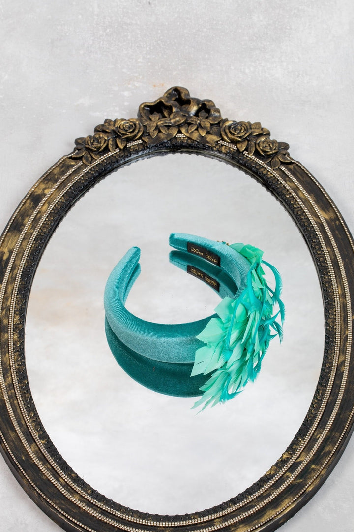 mint green fascinator - OlhaHeadband