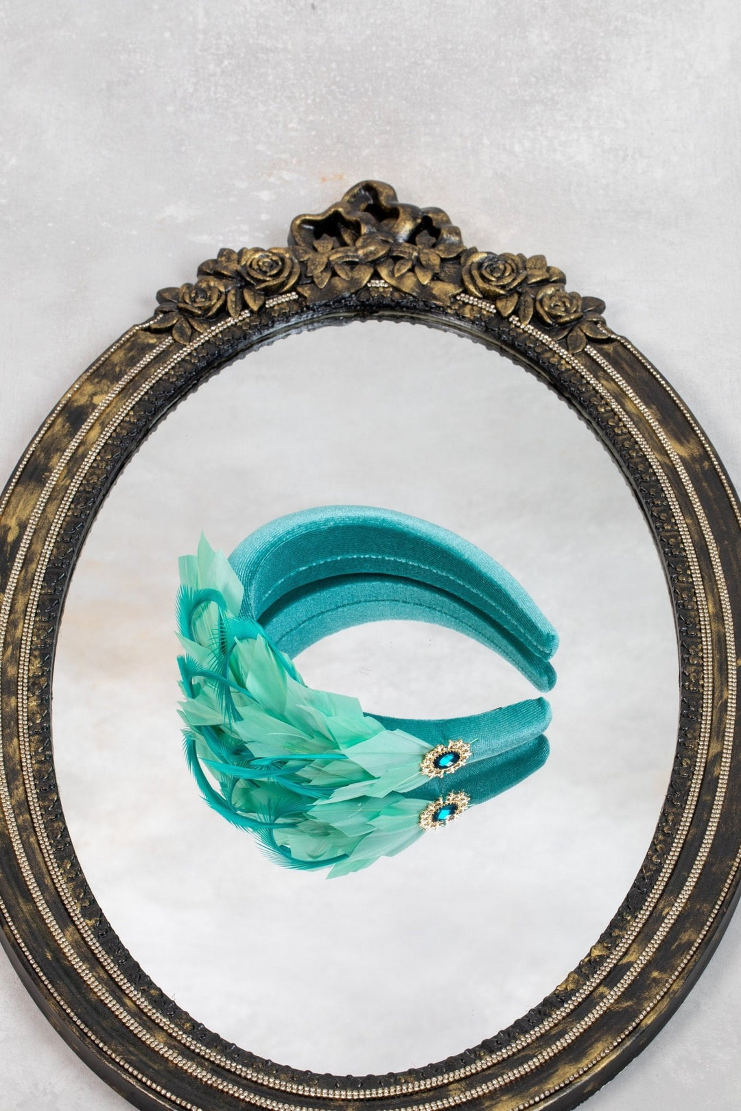 mint green fascinator - OlhaHeadband