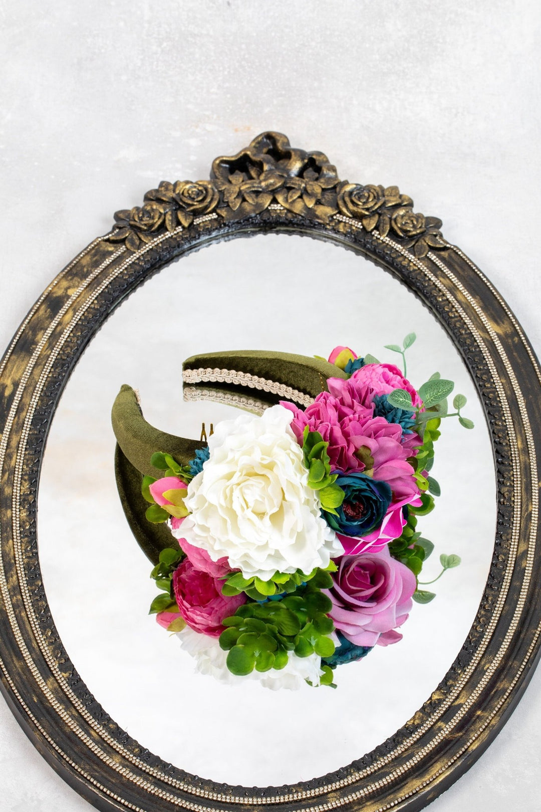 Multi - Color Flower Padded Fascinator Headband - OlhaHeadband