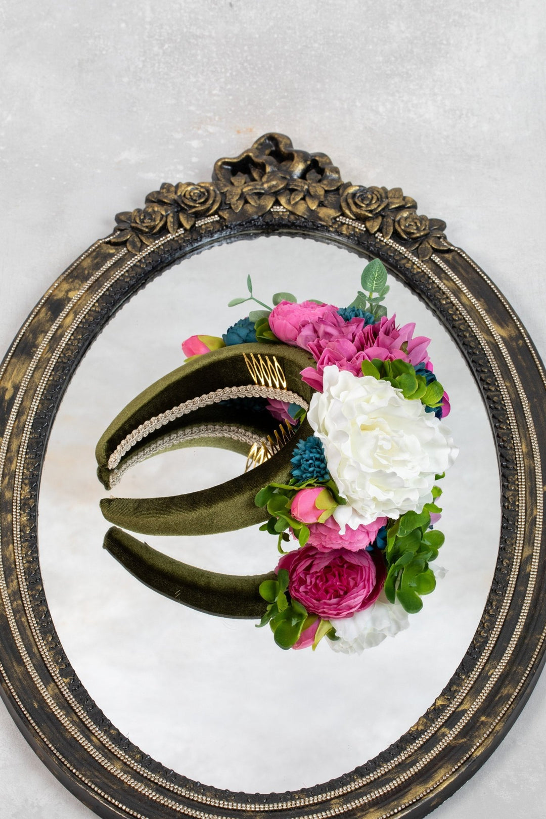 Multi - Color Flower Padded Fascinator Headband - OlhaHeadband