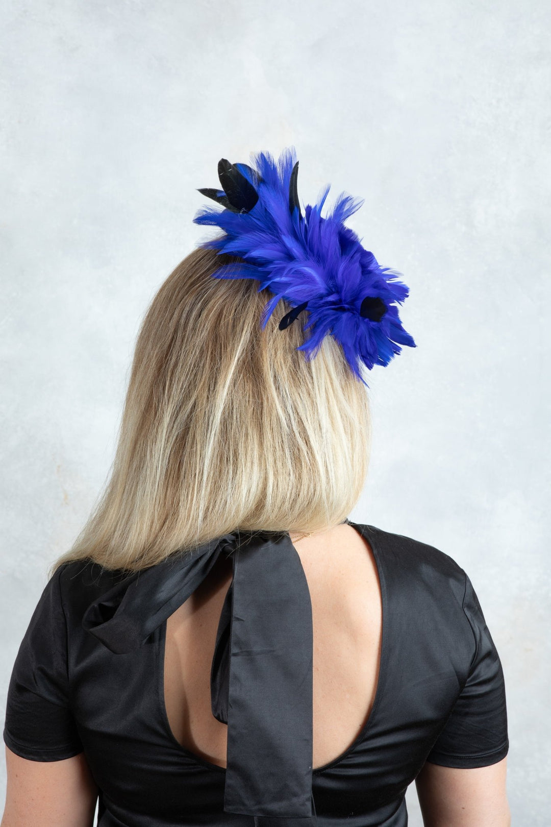 navy blue fascinator hair clip - OlhaHeadband