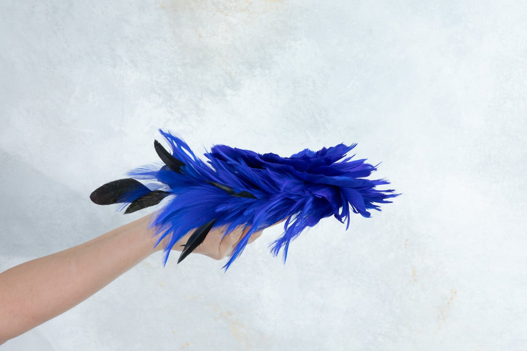 navy blue fascinator hair clip - OlhaHeadband