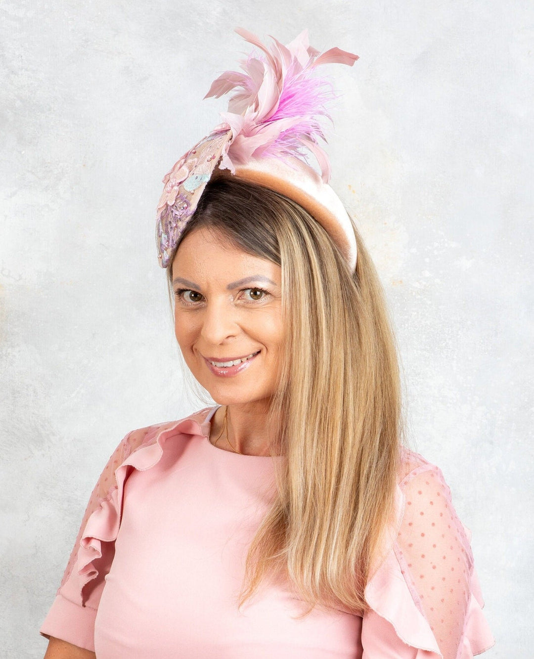 Nude Fascinator Hat - OlhaHeadband