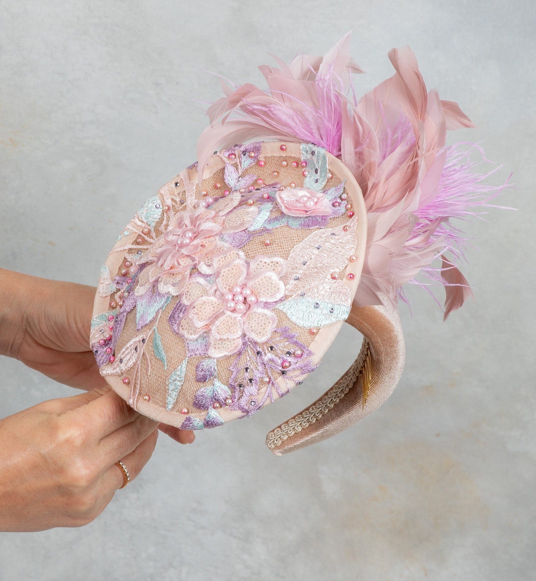 Nude Fascinator Hat