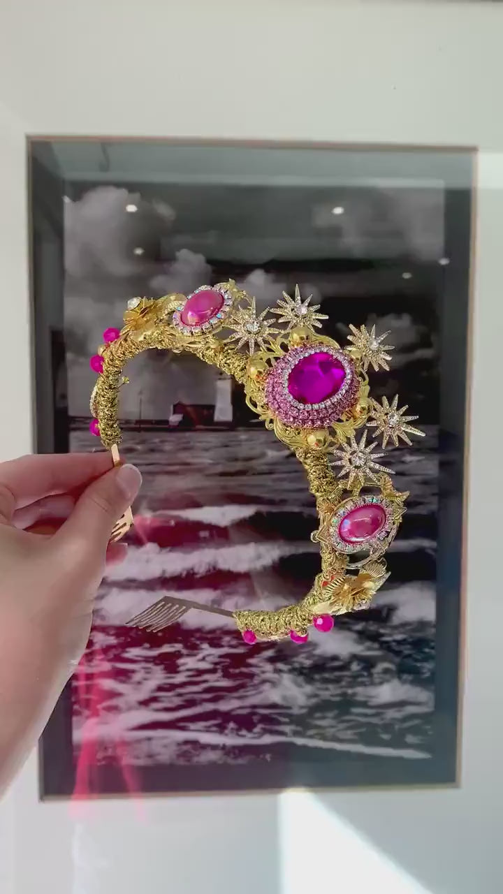 Gold and Pink  Crown