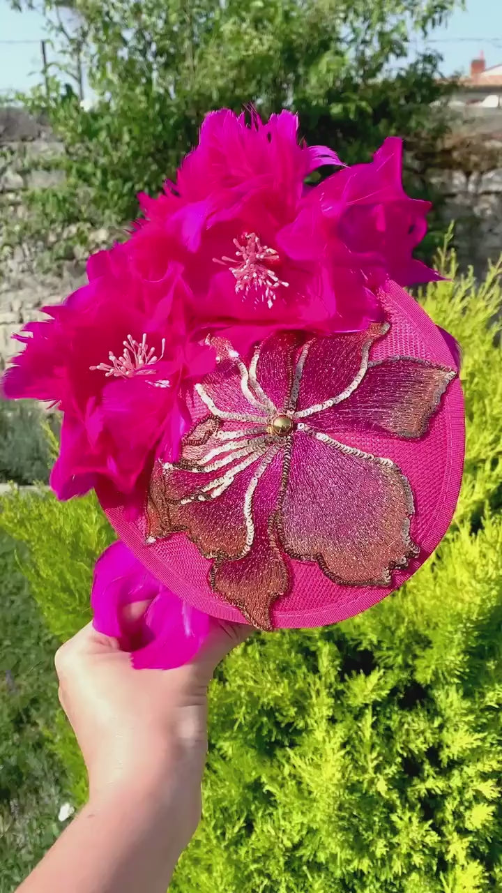 Hot Pink Fascinator