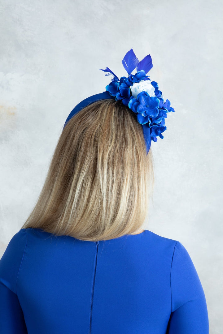 Royal blue padded headband - OlhaHeadband