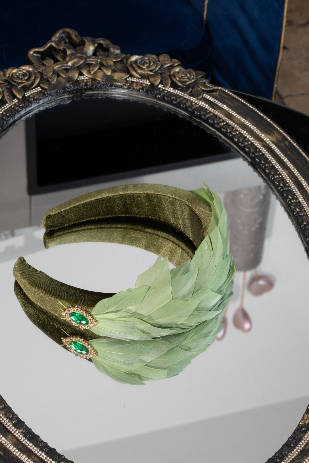 Sage Green Fascinator - OlhaHeadband